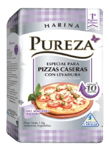 Harina Pureza Pizza Casera 1 Kilo X 18 Unidades