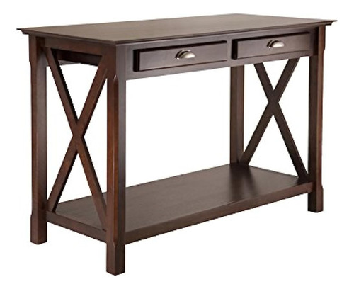 Winsome Wood Xola Console Table Cappuccino Finish