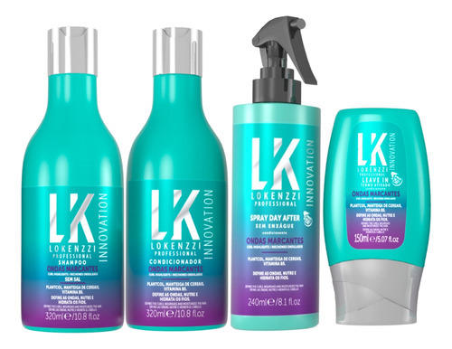 Kit Lokenzzi Ondas Marcantes Shampoo Cond Spray Leave In