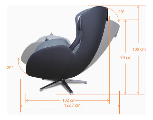 Poltrona De Massagem Bluetooth Calha Sl Compacta