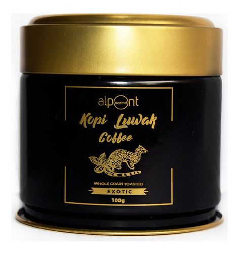 Alpont Gourmet Café Kopi Luwak En Grano Lata De 100 G