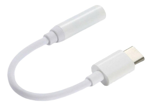 Usb Tipo C A Adaptador De Auriculares Para Teléfono Blanco