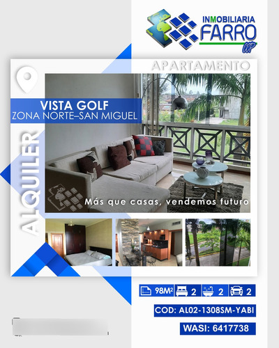 Se Alquila Apartamento En Vista Golf San Miguel Al02-1308sm-yabi