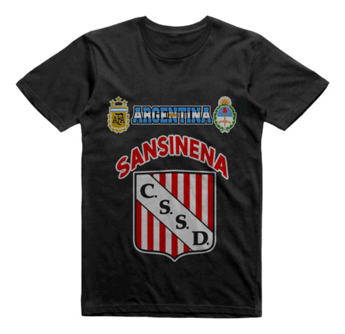 Remera Algodon Negra Sansinena General Cerri