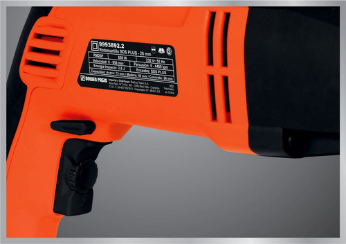Imagen 5 de 9 de Rotomartillo Sds Plus 26 Mm 850 W Dowen Pagio 9993892.2