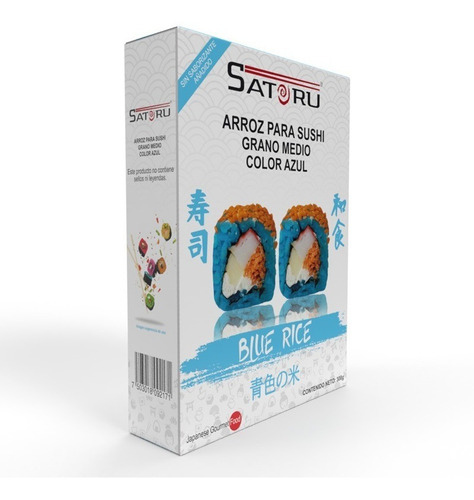 Imagen 3 de 10 de Arroz Japonés Azul Para Sushi Sin Sabor Añadido 300g