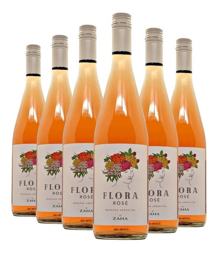 Vino Flora By Zaha Rosé Caja X 6 X 750ml. --