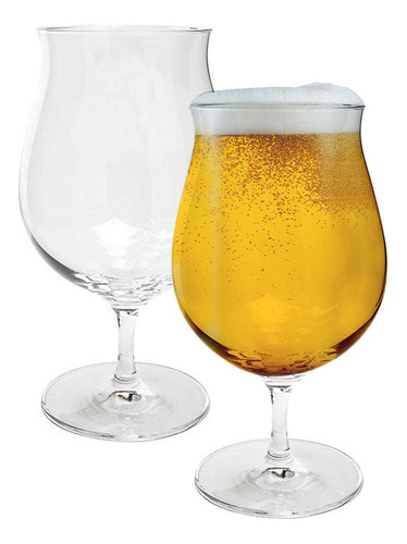 6 Copas Cerveza Vaso Cervecero Cristal Europeo Rona 540ml