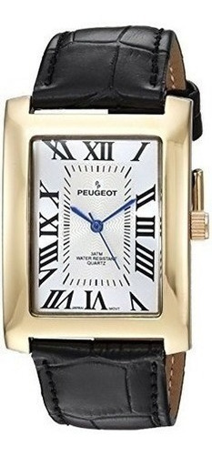 Reloj De Hombre Y Metal De Cuarzo Vintage Rectangular Peugeo