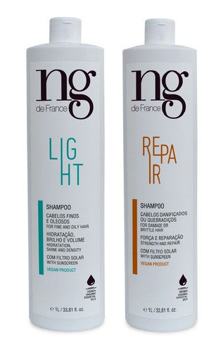 Ng De France Kit Shampoo Light 1l + Shampoo Repair 1l