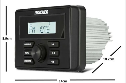 Estéreo Reproductor Marino Kicker Kmc3, Rzr, Can-am, Lancha.