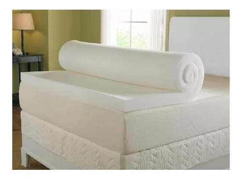 Pillow top Aumar látex hr foam solteiro 78cm e 5cm de altura cor Branco