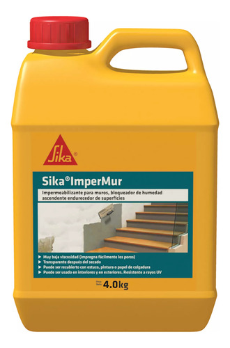 Sika Impermur Barrera Impermeabilizante Muro Humedad 4kg