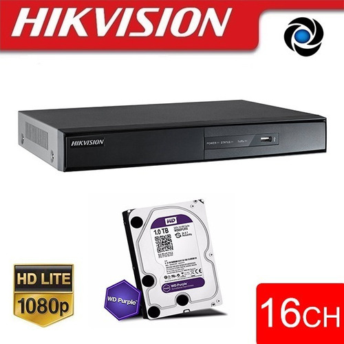 Dvr 16ch Hikvision 1080p Hd Tvi Cctv Hdmi Vga P2p +disco 1tb