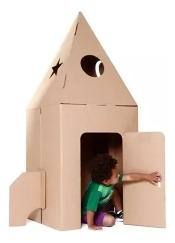 Foguete De Papelão Projeto/ Molde Imprima E Monte Frt Grátis