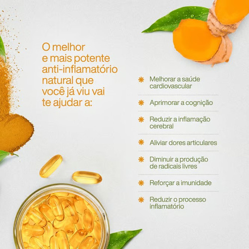 True Cúrcuma (95%) + Ômega 3 (1300mg) True Source - Original