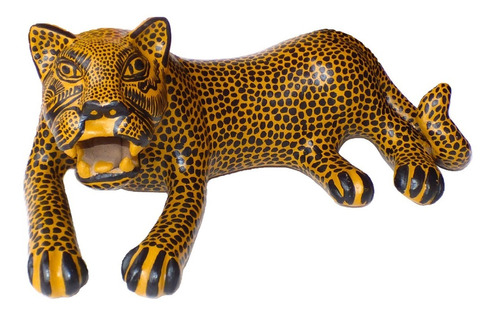 Jaguar De Barro De Chiapas / Decoración Mexicana / 40 Cm