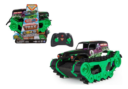 Vehículo Monster Jam Grave Digger Trax Todo Terreno Rc