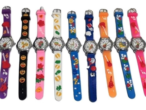 Reloj Infantil Niños Estampados Ideal Souvenier X40 Unidades *** Full-time Mania *** Mercadolider Platinum Importadores!