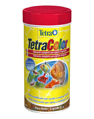 Tetracolor Flocos Ração Peixe 52g Vitamina Minerais Proteína