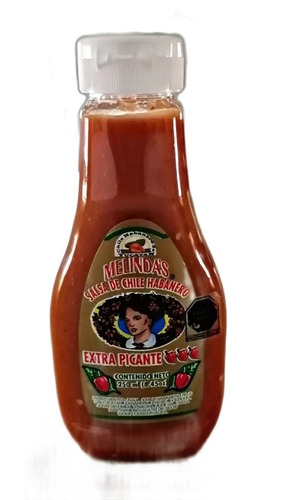 Pack 3 Pzas Salsa De Chile Habanero Melinda's 250ml 