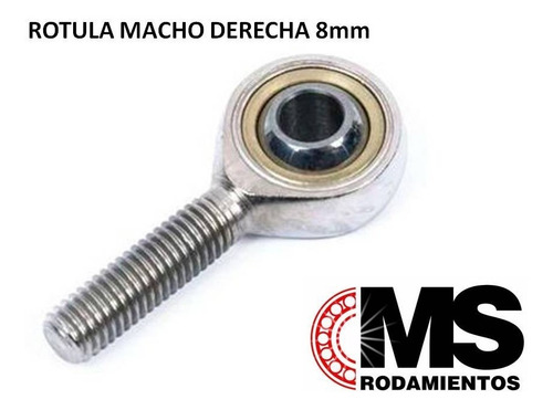 Rotula Competición Macho 8mm Rosca Derecha Ms Rodamientos
