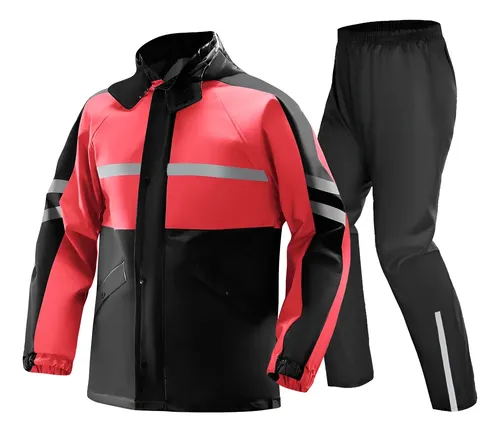 Capa Chuva Roupa Conjunto De Pvc Motoqueiro Impermeável