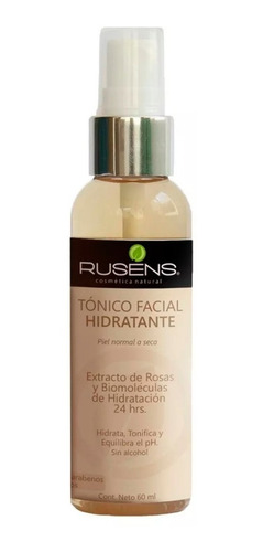 Tónico Facial Hidratante Rusens 60ml Nivel Ph Extracto Rosas
