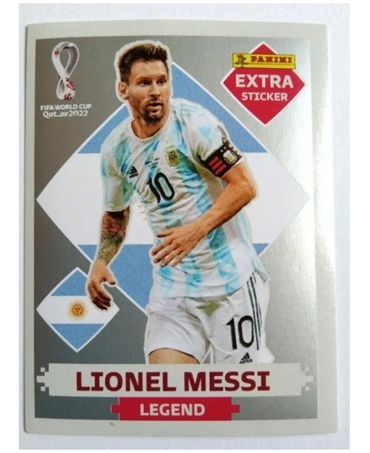 Lamina Plata Extra Legend Lionel Messi Panini Qatar