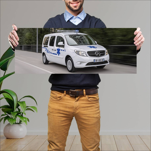 Cuadro 30x80cm Auto 2013 Mercedes Benz Citan Amb 116