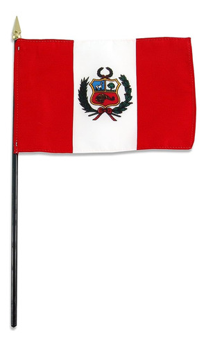 Bandera De  Tienda De La Bandera De Perú, 4 Por 6 PuLG