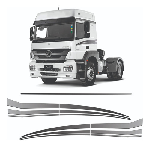 Calcos Franjas Laterales Mercedes Benz Axor Simil Original