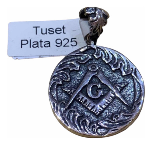 Medalla Mason. En Plata 925. 2,3 Cm. Masonería. Tuset.