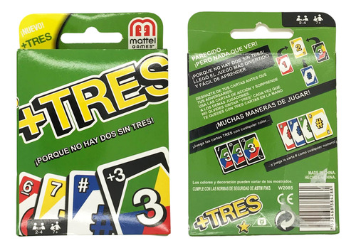 Juego De Cartas + Tres - Juego De Mesa