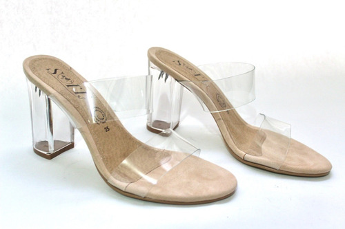 Tacón De Cristal Transparente Zapatos De Dama
