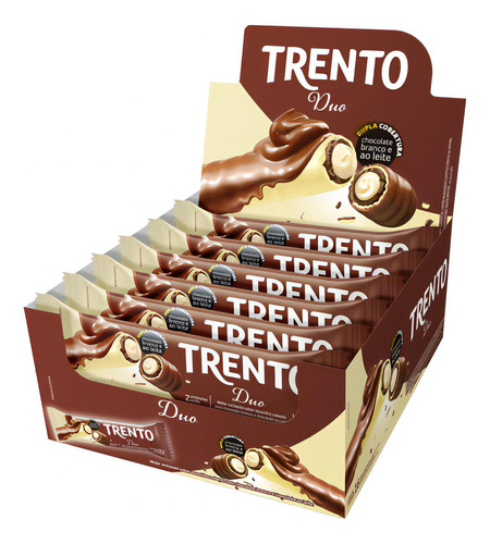 Chocolate Trento Duo Branco Ao Leite C/16 - Peccin