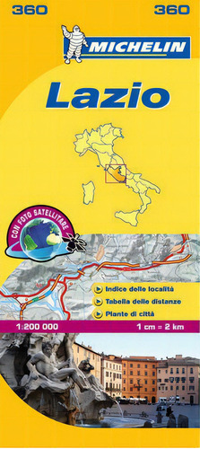 Mapa Local Lazio, De Michelin. Editorial Michelin España Portugal S.a. En Italiano