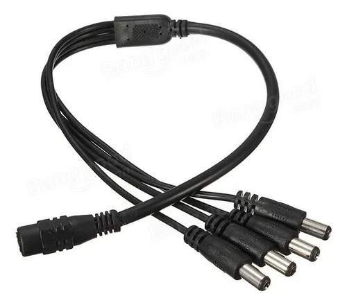 Cctv Cable Poder Splitter 4 Salidas + Transformador
