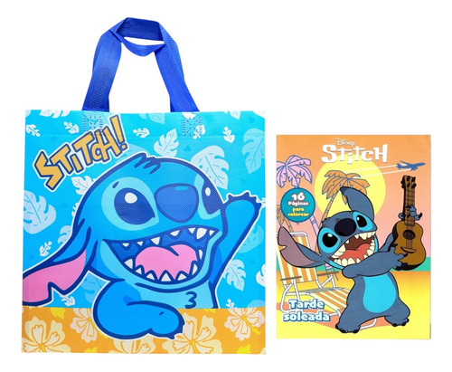 50 Bolsas Dulceras Stitch Y 50 Libros Colorear Fiesta Bolo