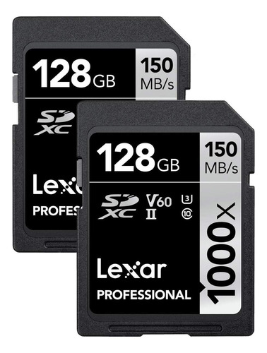 Tarjetas Sdxc Lexar Professional 1000x 128gb (paquete De 2)