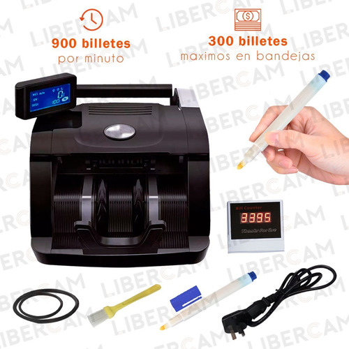 Imagen 6 de 10 de Contadora De Billetes Máquina Cuenta Dinero Detector Falsos