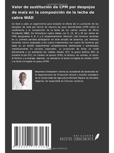 Valor De Sustitucion De Cpm Por Despojos De Maiz En La Compo