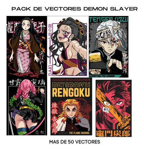 Vectores Demon Slayer, Anime,para Sublimación,dtf,serigrafia