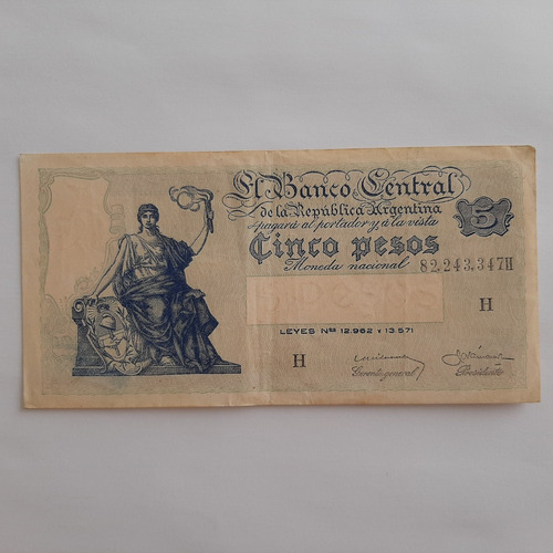 Argentina Cédula 5 Pesos 1947