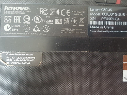 Lenovo G50-45 Por Partes