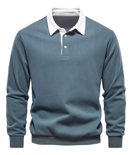 Suéter Informal Con Cuello Tipo Polo Para Hombre, Otoño 2024