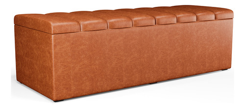 Kit Cabeceira Box 140 Cm Calçadeira Dália Couríssimo Camel