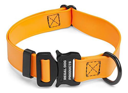 Collar Perro Naranja Ajustable, Resistente Al Agua Y Olor,