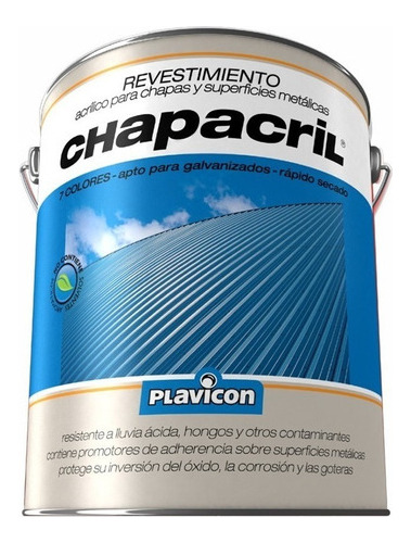Chapacril Revestimiento Acrilico Chapas Metal 1 L Mm