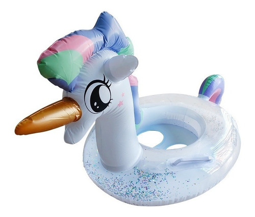 Flotador Unicornio Glitter Para Bebes 90cm